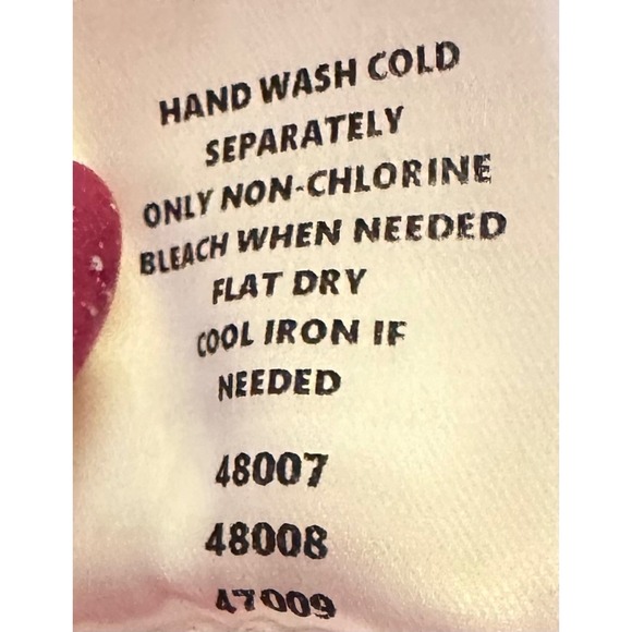 SUGARLIPS Pink Red Geometric‎ Fuzzy Knit Mock Neck Sweater Top Size S - Picture 4 of 5